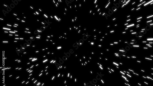 Hyperspeed Warp Jump Animation with Glowing Starfield, Fast Light Streaks Tunnel, Futuristic Space Travel Background Seamless Loop Ultra HD 4K
