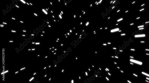 Futuristic Hyperspace Warp Speed Tunnel with Glowing Light Streaks, Abstract Sci-Fi Starfield Travel Animation Loop, High Energy Space Motion Background 4K