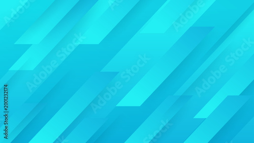 Vibrant cyan abstract background featuring diagonal geometric lines and a smooth gradient effect for modern digital wallpaper and creative projects
