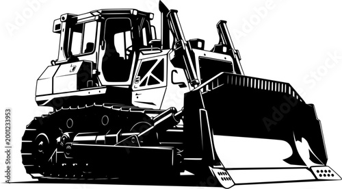 a powerful bulldozer showcasing its robust construction and heavy machinery capabilities