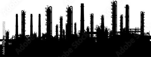 a vast industrial complex with numerous towers smokestacks and processing units