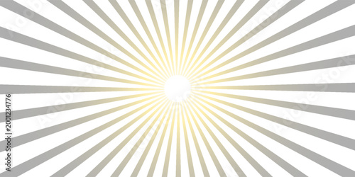 Ray sun light. Sunburst background. Radial circle line. Pattern starburst. Comic beam lines. Sun effect rays. Abstract firework. Concentration stripe. Cartoons lightning style. Vector illustration