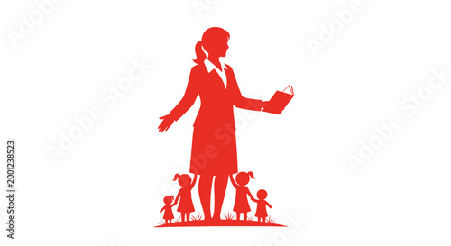 Woman walking dogs with leash and bag.