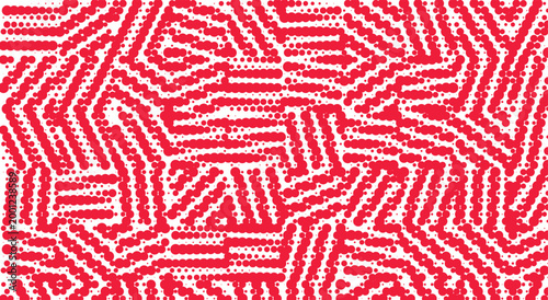Fotografie Abstract red and white woven op art pattern