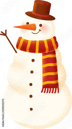 Lovely snowman with scarf