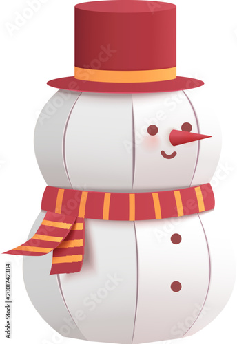 Lovely paper art snowman