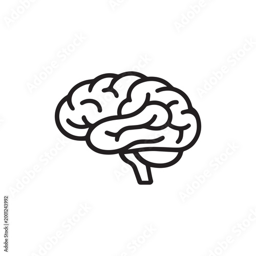 Minimalist Brain Outline Icon