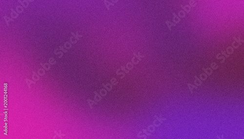 A vibrant, textured background with a gradient of deep purple to bright pink, creating a dynamic and energetic visual. Noise background. Gradient texture background