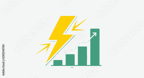 Electricity Graph Growth Chart Lightning.