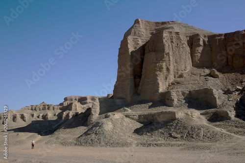 Obraz na płótnie Urho Ghost City Yardang Landform in Xinjiang