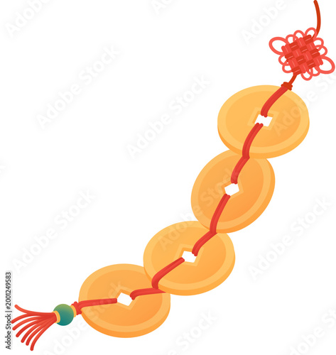 Lucky chinese feng shui coins