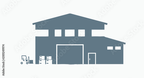 Large Industrial Building with Garage.