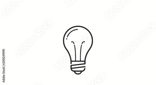 Light Bulb Icon Symbol Idea.