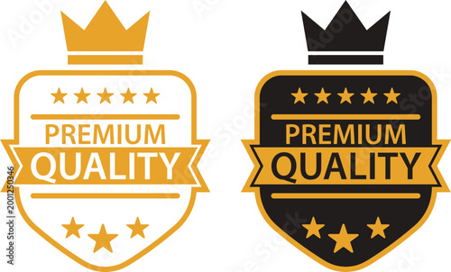 Premium quality medal design with White Background. Guaranteed marks and symbols.