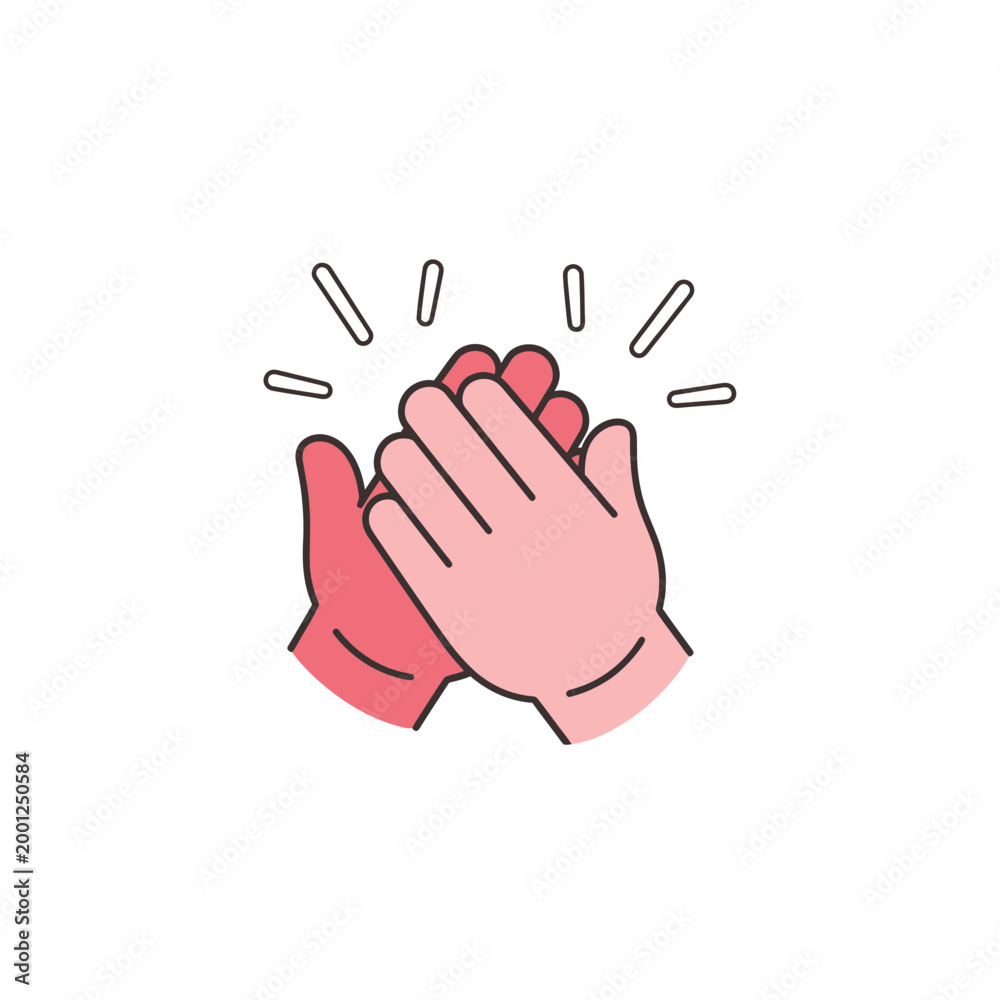 Fototapeta premium Clapping Hands Icon: Applause, Approval, Celebration, Success