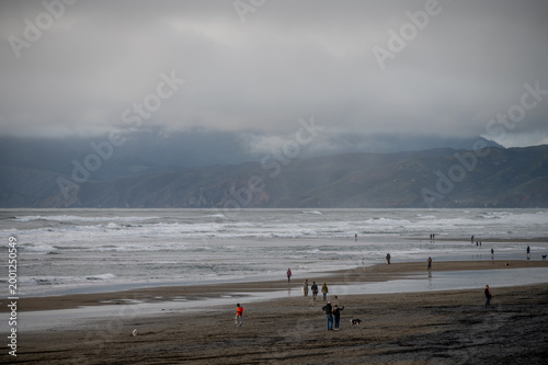 Fotografie storm over the beach