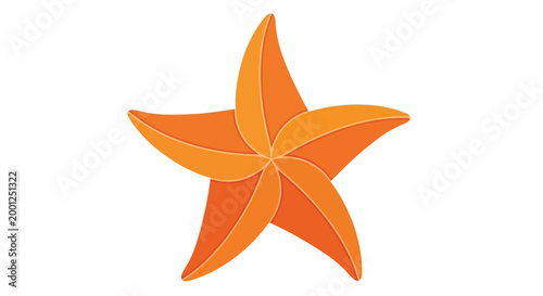Foto A vibrant orange starfish with five pointed arms