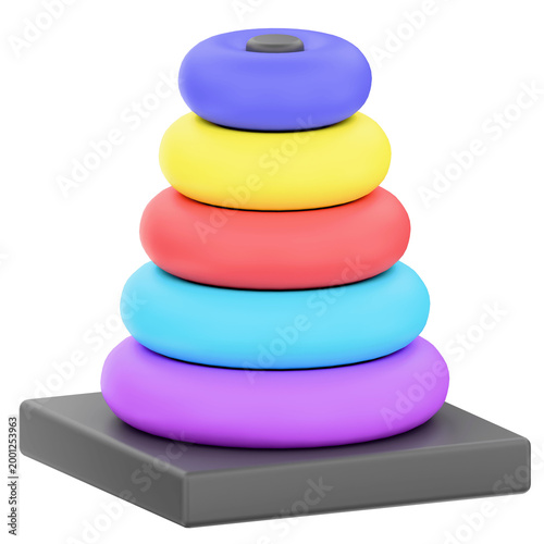 Colorful Stacking Rings Toy for Early Childhood Development.