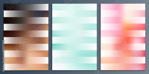 Gradient color palette display a spectrum of hues and shades