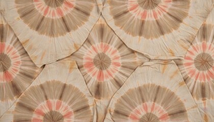 Spiral tie dye fabric texture with multiple circular patterns for bohemian fashion editorial, apparel design and textile pattern industry branding
