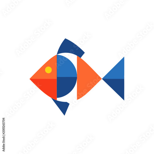 Geometric Fish Icon, Abstract Animal Design, Vector Art Free Download Geometric Fish Icon, Abstract Animal Design, Vector Art - GFXLoad