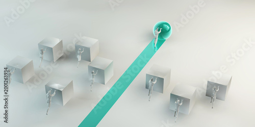 Bild auf Leinwand Green Success Pipeline Transforming Corporate Growth Strategy