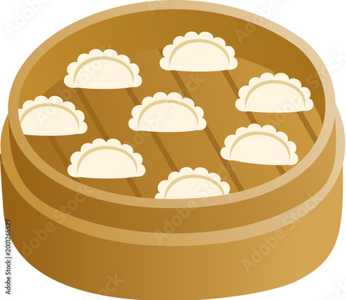 Dumplings in steamer