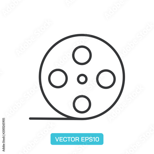 Movie Cinemas Line Icons. Thin Line Symbol Elements Collection.