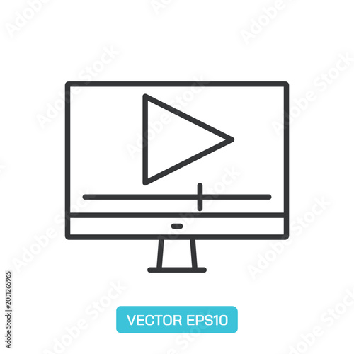 Movie Cinemas Line Icons. Thin Line Symbol Elements Collection.