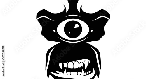 Bilde på lerret One Eyed Monster Silhouette