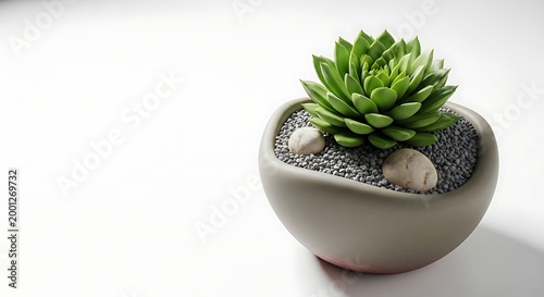 Modern home decor succulent closeup