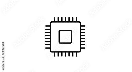 Microchip Icon - Central Processing Unit Symbol