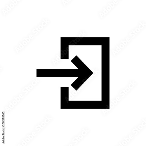 Login solid icon for user access