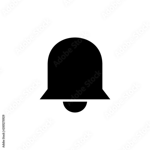 Notification bell solid icon for alert signal