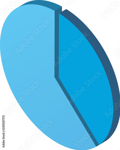 Blue pie chart