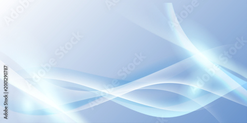 Abstract bright blue wave background with smooth cyan gradients and flowing lines, fresh modern technology wallpaper for web, business or medical design
