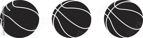 Basketball icon set, vector illustration collection featuring basketballs, hoops, player silhouettes, scoreboards, sneakers, whistles, and sport equipment symbols, modern athletic design elements 