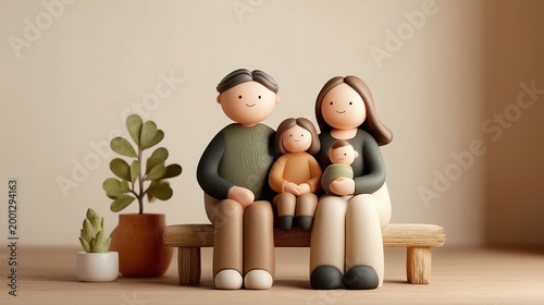 Joyful Family Day: Cherishing Moments Together in a Cozy, Warm Setting with Simple Joys