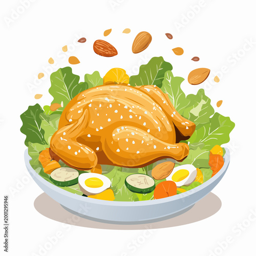 Crunchy Chicken Bowl mit Honig-Senf