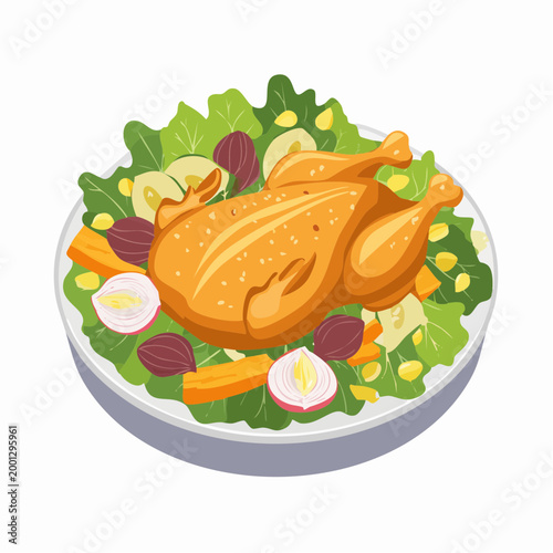Crunchy Chicken Bowl mit Honig-Senf