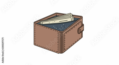 Brown bi-fold wallet filled with cash, a common accessory for carrying money