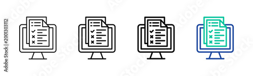 Photos Digital Rules Icon Collection Different Style Outline