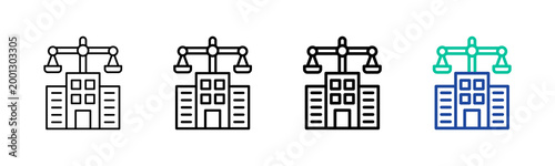Legal Entity Icon Collection Different Style Outline