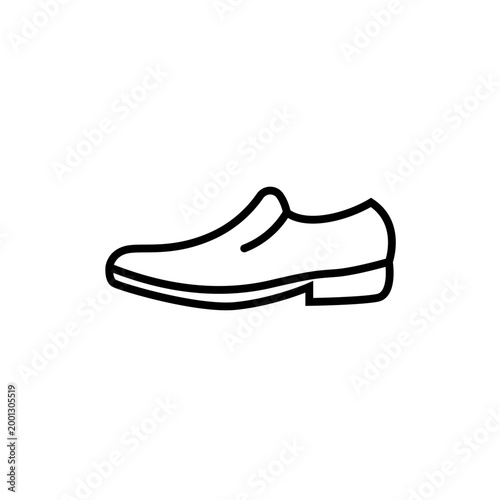 Shoes icon in outline style. Type of footwear icon.
