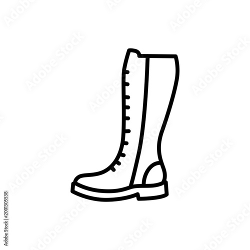 Shoes icon in outline style. Type of footwear icon.