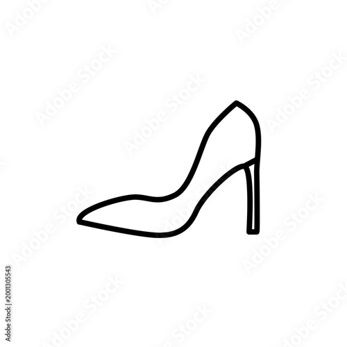 Shoes icon in outline style. Type of footwear icon.