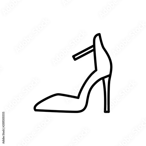 Shoes icon in outline style. Type of footwear icon.