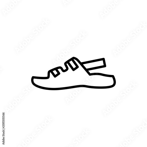 Shoes icon in outline style. Type of footwear icon.
