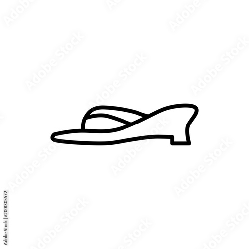 Shoes icon in outline style. Type of footwear icon.