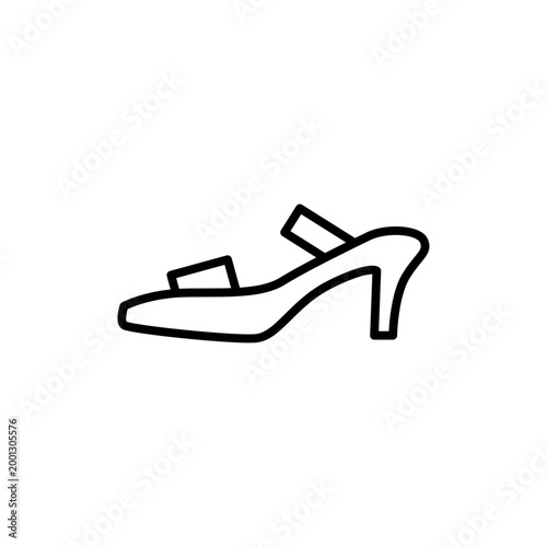 Shoes icon in outline style. Type of footwear icon.